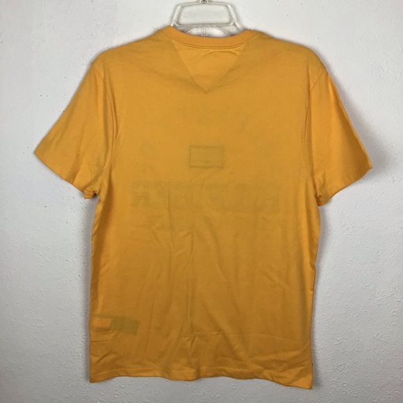 Tommy Hilfiger Logo Tee in yellow-size Small - Picture 5 of 10